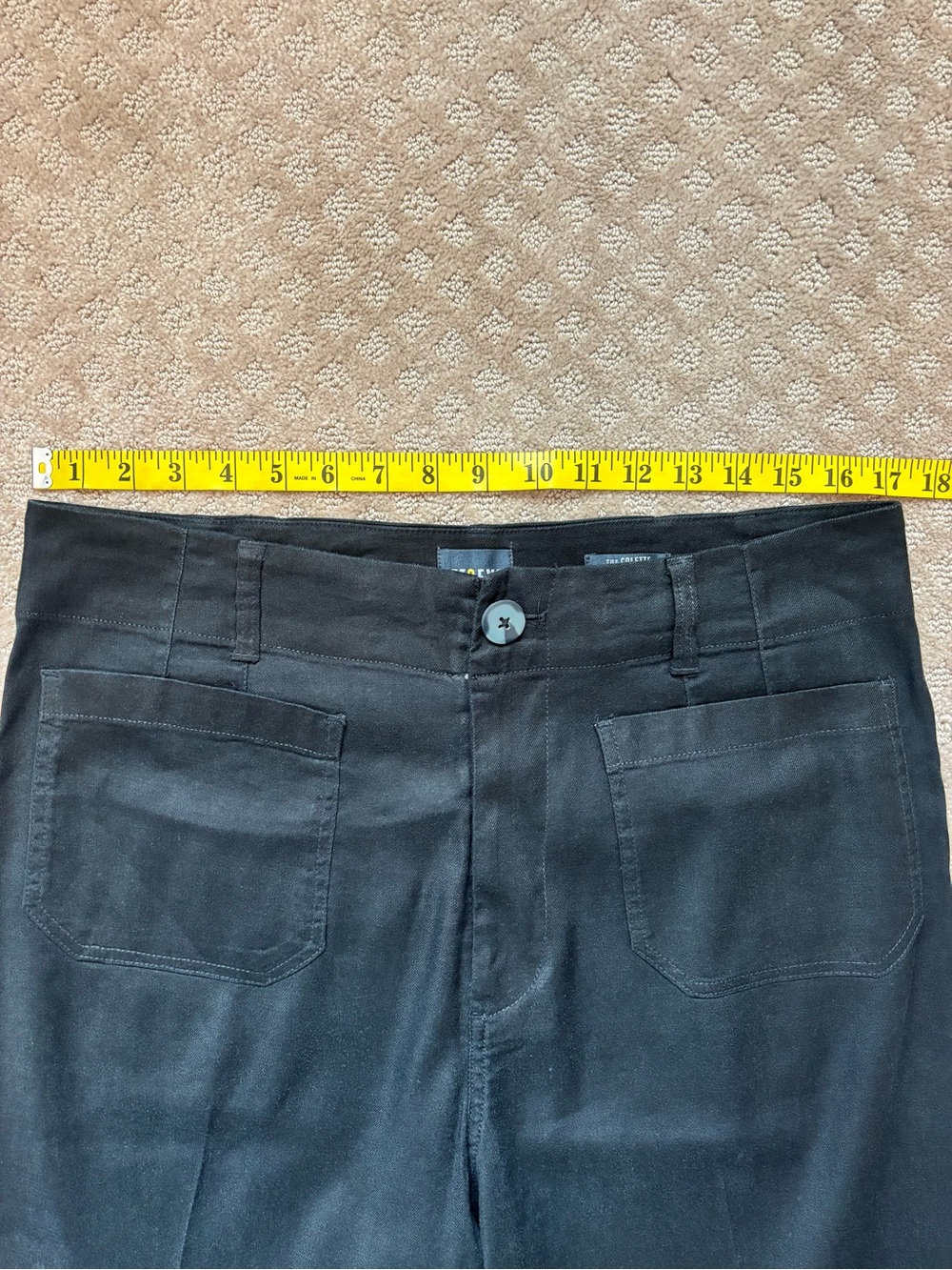 Anthropologie Black Collette Linen Cropped Trousers - Picture 7 of 13